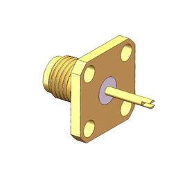 Gold Plated Brass Coaxial Cable Connectors SMA Female for Communication