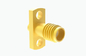Gold Plated SSMA Female 2-hole Flange RF Connector for 2#Semi-rigid/Semi-flexible Cable