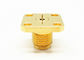 Gold Plated 2.4mm Female Straight Four Hole Flange Mount Millimeter Wave Connector