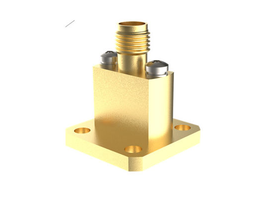 26.4GHz~40GHz WR28 BJ320 To K 2.92mm Female End Launch Waveguide To Coax Adapter K/BJ320-KFE9