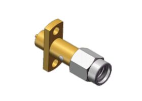 Screw 10-36UNS-2 SSMA RF flange mount RF coaxial connector gold plating housing designed for communication systems