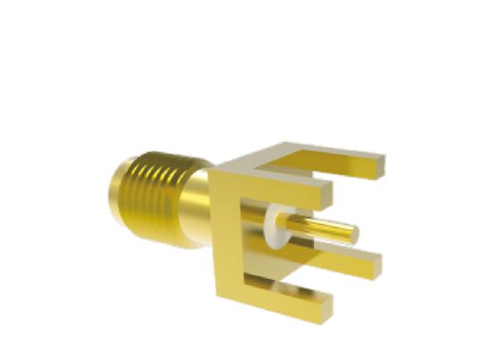50Ω 18GHz SSMA Female Jack 4 Leg Through Hole PCB Mount Aerospace RF Connectors with Low Insertion Loss Max 0.3dB