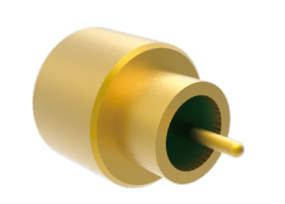 50Ω 40GHz Hermetically Sealed SMPM Plug Smooth Bore for PCB Solder with Pin OD 0.3mm Aerospace RF Connectors with Low Insertion Loss