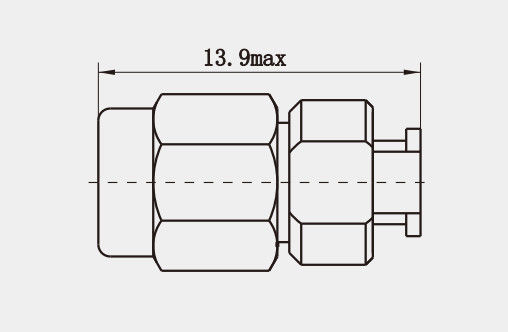 MSSM Male Stainless Steel RF Coaxial Connector For 2#Semi-rigid / Flexible Millimeter Wave