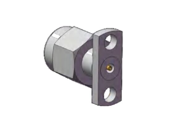 40GHz 2.92mm RF Connector Male Plug mmWave Two Holes Flange Panel Mount Matched Pin Diameter 0.3mm