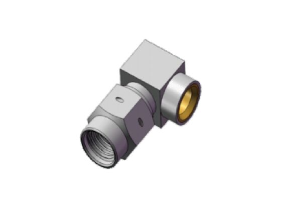 50Ω 18GHz SSMA Male Right Angle RF Coaxial Connector Cable Mating for RG403