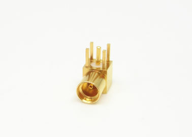 Crimp Bulkhead MMCX Right Angle Connector Micro Coax Connector Straight Type