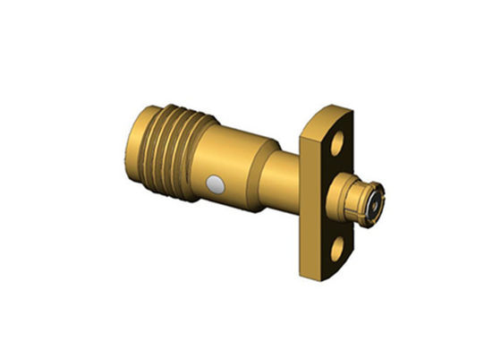 50Ω Flange Mount SMA Female to SMP Female Adapter
