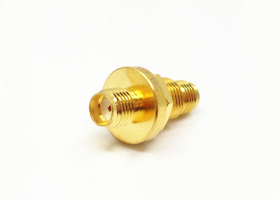 Bulkhead Mount Hermetic Seal SMA Female to SMA Female Adapter