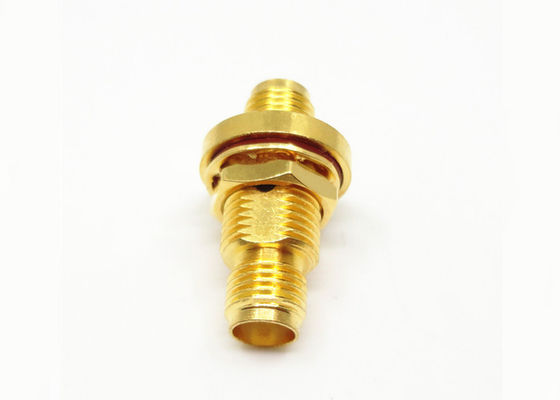 Bulkhead Mount Hermetic Seal SMA Female to SMA Female Adapter
