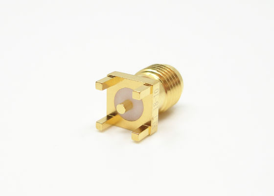 Straight SMA Female Jack Connector for PCB Edge Mount Up to 18GHz