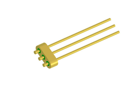 3 Pin Nail Head Glass To Metal Hermetic Seal Header With Gold Wire Bonding Surface JMC-874-JH
