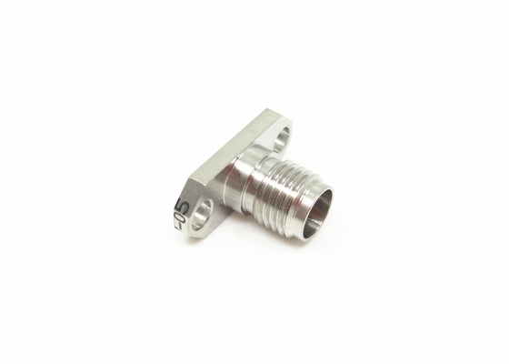 নিকেল প্লেটেড 2.92mm K মহিলা 2 গর্ত ফ্ল্যাঞ্জ মাউন্ট স্ক্রু (MMW) মিলিমিটার ওয়েভ সংযোগকারী