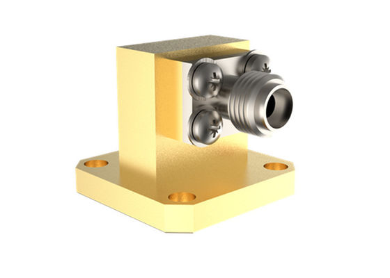 11.9GHz~18GHz WR62 থেকে SMA মহিলা ডান কোণ ওয়েভগাইড থেকে কোএক্স অ্যাডাপ্টার SMA/BJ140-KF15