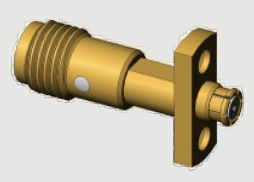 2 ছিদ্র ফ্ল্যাঞ্জ মাউন্ট SMA মহিলা/জ্যাক থেকে SMP মহিলা / জ্যাক অ্যাডাপ্টার 18GHz পর্যন্ত
