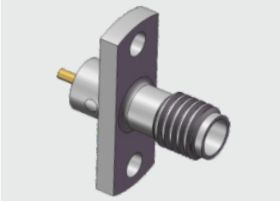 স্টেইনলেস স্টীল 2 হোল ফ্ল্যাঞ্জ মাউন্ট এসএসএমএ মহিলা / জ্যাক আরএফ কোএক্সিয়াল মাইক্রোস্ট্রিপ সংযোগকারী ধাতব কনভেক্স পৃষ্ঠের সাথে 18 গিগাহার্টজ পর্যন্ত