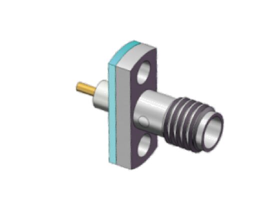 জলরোধী স্টেইনলেস স্টীল ফ্ল্যাঞ্জ মাউন্ট SSMA আরএফ সংযোগকারী 18GHz কঠোর পরিবেশের জন্য সিলিং রিং সহ