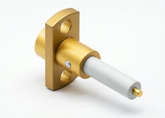 50 ওএমএম এসএমপি পুরুষ প্লাগ সোজা 2 গর্ত ফ্ল্যাঞ্জ মাউন্ট এসএমপি আরএফ সংযোগকারী 18 গিগাহার্টজ পর্যন্ত চাপ-অন ডিজাইন