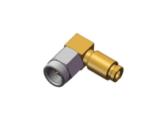 ৫০Ω ১৮GHz মিনি SMA পুরুষ রাইট অ্যাঙ্গেল SSMA RF কোএক্সিয়াল কানেক্টর গোল্ড প্লেটেড কন্ডাক্টর সহ