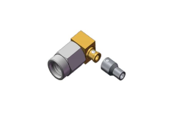 ৫০Ω ইম্পিডেন্স ৩GHz রাইট অ্যাঙ্গেল মিনি SMA মেল SSMA RF কানেক্টর মাল্টি কোর ফ্লেক্সিবল ক্যাবল সহ
