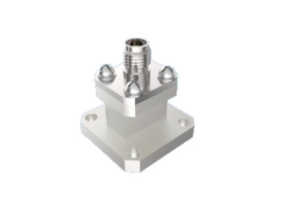 BJ220/WR 42 Waveguide থেকে 2.92mm K টাইপ অ্যাডাপ্টার 18GHz~26.5GHz এন্ড লঞ্চ অ্যারোস্পেস RF কানেক্টর K ব্যান্ডের জন্য ব্যবহার করে