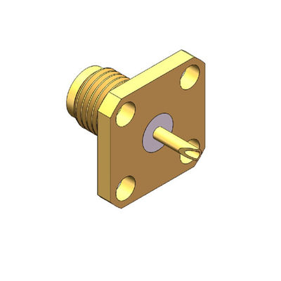 50Ω প্রতিবন্ধকতা গোল্ড ধাতুপট্টাবৃত মিনি আকারের ভাল ব্যান্ডউইথ এসএমএ আরএফ সংযোগকারী