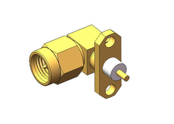ফ্ল্যাঞ্জ মাউন্ট পুরুষ অ্যান্টেনা 2 গর্ত এসএমএ আরএফ সংযোগকারী