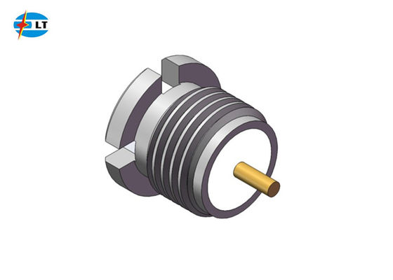Coaxial সংযোগকারী SMP পুরুষ স্টেইনলেস স্টিলের উপর বাল্কহেড মাইক্রোমিনিচার পুশ