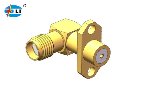 50Ohm 90 ডিগ্রি পুরুষ থেকে মহিলা SMA সংযোগকারী সমকোণ