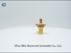 উচ্চ নির্ভরযোগ্য মহিলা Bulkhead RF SMA ক্যাবল সংযোগকারী 086 ক্যাবলের জন্য গোল্ড প্রলেপিত